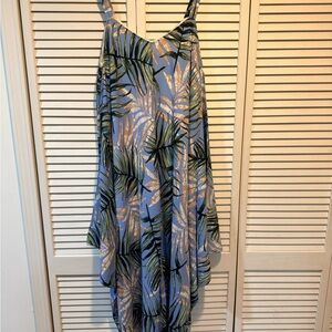 Tropical Leaf Print Dress